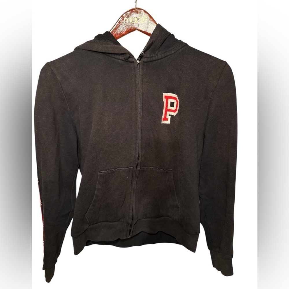 PINK Victoria's Secret University Zip Up Hoodie Women's Size Medium